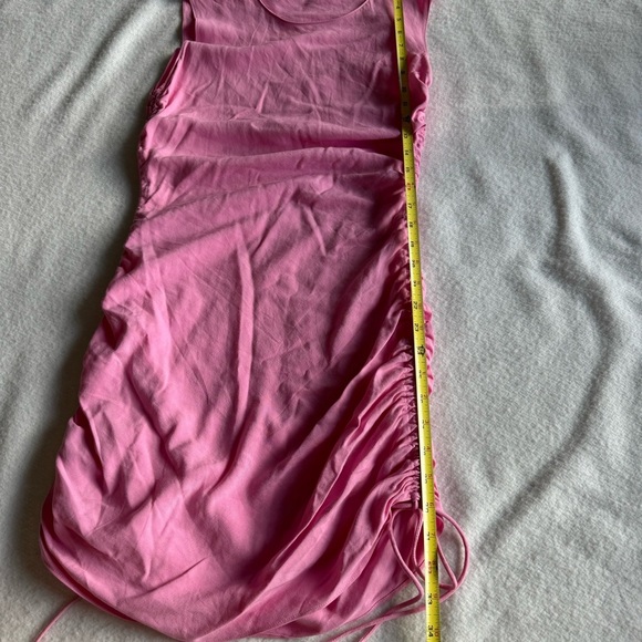 Amanda Uprichard Nessa Ruched Sheath Dress Pink Size S - Picture 12 of 12